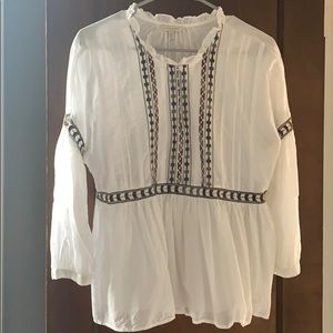 Lucky Brand peplum too with 3/4 length sleeves